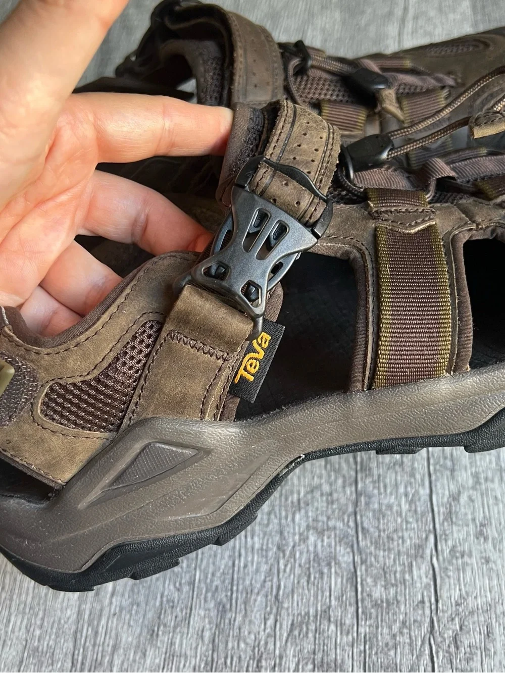 Teva closed toe